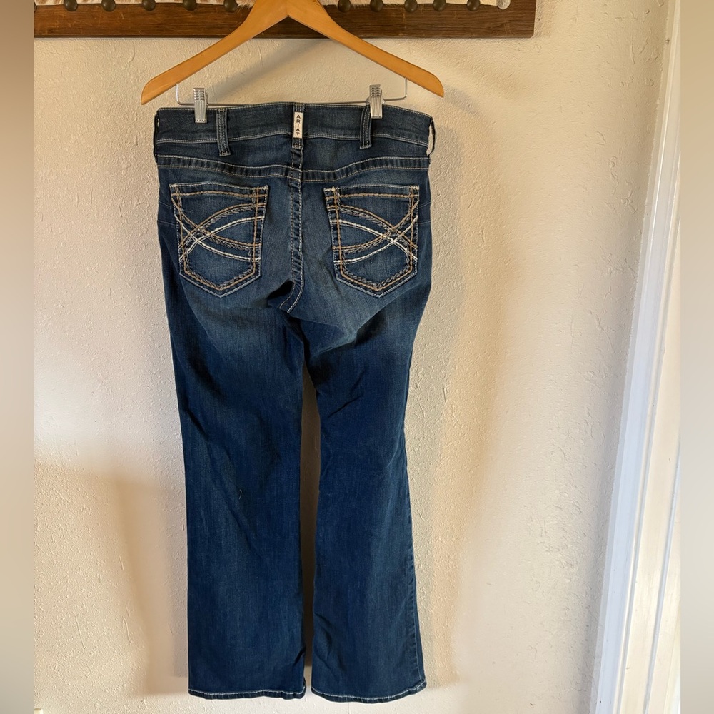 Ariat Women's Boot Cut Jeans in Rich Indigo - Picture 14 of 16